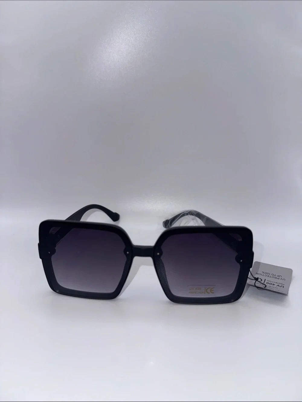 Black Oversized Square Sunglasses - UV Protection